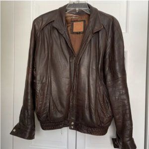 Vintage Brown Leather Jacket